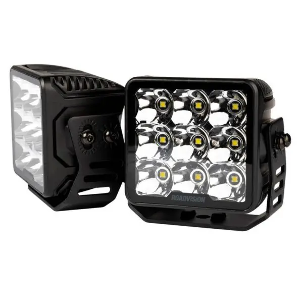 LED Driving Light Set 10-30V 9x5W 35W 3756lm IP67 Spot Beam Square Pair Lights