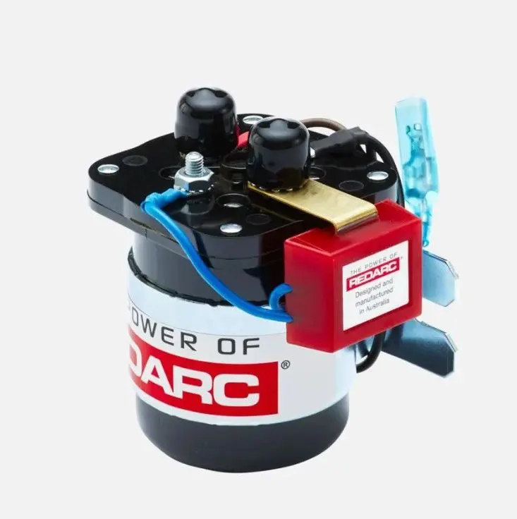 A black and red container with wires attached to it.