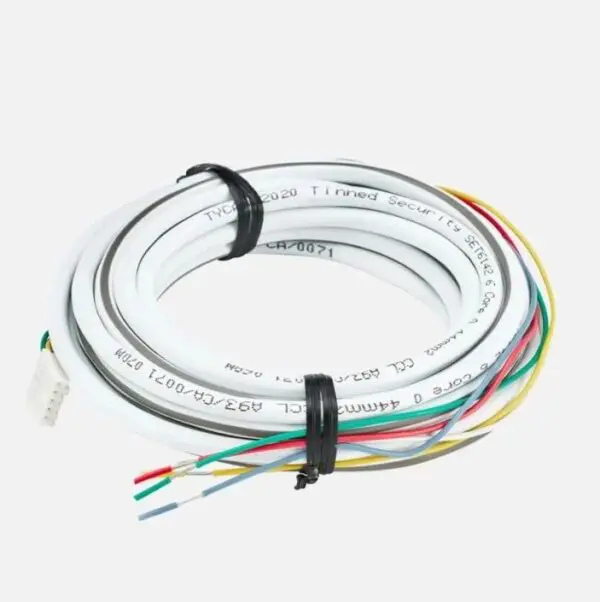 A white wire with multiple wires on top of it.