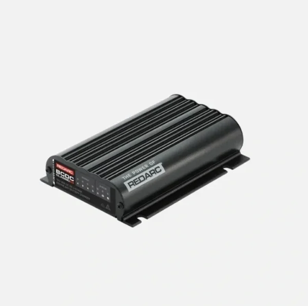 A black box with a red stripe on it